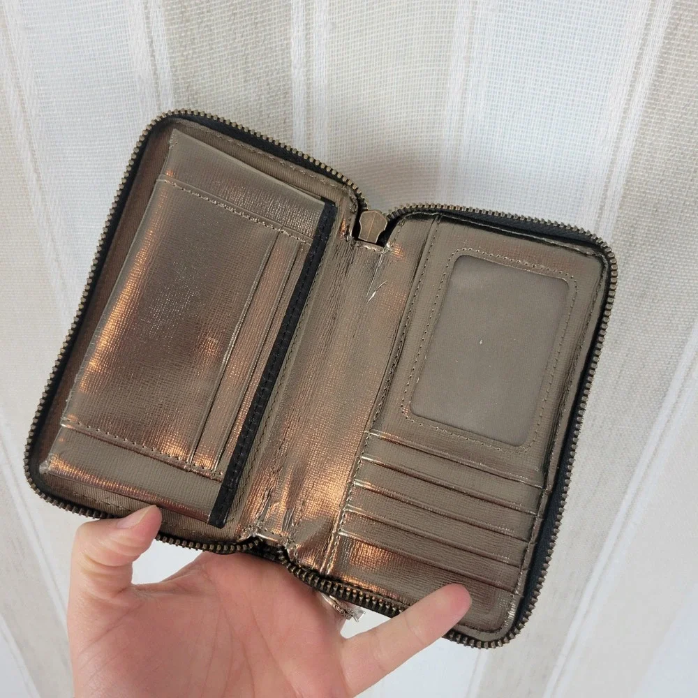 Vintage Fossil Leather Crossbody Bag and Matching Wallet Black - Picture 14 of 16